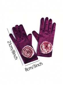 D EXCEED 1Pair 50s Women's Short Full-Finger Gloves – Elegant Accessories – For Opera Performances, Afternoon Tea Gatherings, Wedding Ceremonies, Vintage Cocktail Parties & Classic Formal Dinners​ Halloween