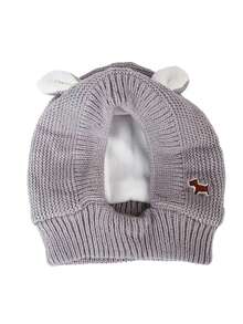 安静的狗耳罩，噪音防护，宠物耳罩，针织帽，缓解焦虑，温暖的冬季耳罩，适合中型和大型犬宠物头饰