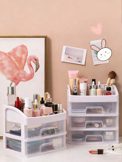 Layer Drawer Organizer Set, Makeup Organizer, Storage Basket For Bathroom And Dressing Table Display, Cosmetic Storage Box Suitable For Storing Cosmetics And Jewelry, Can Be Used In Bathrooms And Placing Small Items And Can Also Be Used In Bedrooms And Offices, Desk Organization, Christmas, Christmas Decor, Home Decor, Kitchen Items, Gifts For Women, Bathroom Deccor