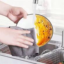 50Sheets Reusable Cleaning Wipe Household Kitchen Cloth Microfiber Towel Rolls Dish Rags Wash Paper Towel Replacement Microfiber Cleaning Cloth Roll
