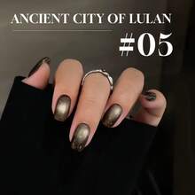 10毫升 1支 秋冬热销美白棕咖啡玻璃珠磁性猫眼凝胶指甲油，适用于黑色、棕色、红色、琥珀色、香槟色指甲，金色猫眼美甲凝胶，法式美甲，沙龙级美甲，2025圣诞风格 - 彩色 - 查看 12