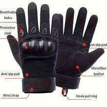 2 Stücke Outdoor Handschuhe für Herren, Trainings- und Motorradhandschuhe, Kletterhandschuhe, Vollfinger-Handschuhe geeignet für Radfahren