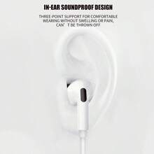 Type-C In-Ear Headphones - Noise Isolation, Stereo Sound, Volume Control, Compatible With IPhone 15/16plus/16 Pro Max/17 Ari/ Ipad , Compatible With Samsung S24/S25/S23/Galaxy S23, And Most USB-C Devices, Gaming Headset For Mobile And PC, Gaming Headset,Apple Apple/Apple Original EarPods Wired Headphones USB-C Lightning Connector - White - View 5