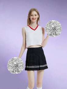 Cheerleader Pom Poms, Cheer  Pompom, 4-Finger Cheer Pom Pom For Sports Events - Multicolor - View 10