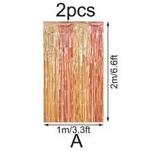 ستارة خلفية مزينة بشرائط ورود وأشرطة معدنية لامعة، أشرطة شرائط حفلات، ديكور لحفلات الذكرى السنوية وعيد الميلاد والسنة الجديدة وعيد الحب - متعدد الألوان - مشاهدة 10
