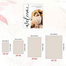 Individuelle Hochzeit Willkommensschild Vorlage, Foto Hochzeit Willkommensschild, modernes minimalistisches Hochzeit Willkommensschild, Hochzeit Beschilderung Dekoration bearbeitbarer druckbarer Hochzeit Schild mit Foto, individuelle Hochzeit Beschilderung, personalisiertes Foto Hochzeit Schild, Hochzeit Willkommensschild mit Foto, erhöht den Spaß, dekorative Malerei, Wohnzimmer, Schlafzimmer, Dekorationsposter, unvergesslich, bedeutungsvoll, Leinwand, rahmenlos