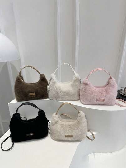 1pc Zipper Closure Minimalist Design Solid Color Cute Cloud Shaped Handbag, Korean Style Personalized Adjustable Shoulder Strap Crossbody Bag, Suitable For Daily Use, High Cost-Performance Bag, Good Breathability, Suitable For Teenagers Shopping, Commuting, Daily Use, A Great Gift Item.