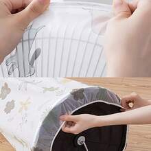 غطاء مروحة مقاوم للماء والغبار بنقشة فواكه نابضة بالحياة، غطاء غبار منزلي للمراوح العمودية، مادة غير مخالطة للطعام - تصميم شبكي قابل للتنفس؛ غطاء غبار سميك عالمي للأجهزة المنزلية. - متعدد الألوان - مشاهدة 4