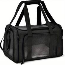 Large Soft Sided Cat And Pet Cage Dog Soft Sided Carrier - màu đen - Xem 1