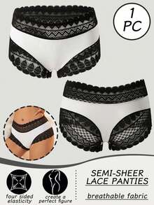 Sexy Lace Panties For Women - High Elasticity Waistband And Breathable Mesh Lingerie, Soft And Snug Fit Without Rolling, Slimming And Lifting Underwear - White - View 5