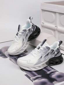 Zapatillas deportivas casuales para exteriores con suela asimétrica pintada a mano, con patrón de camuflaje, transpirables y cómodas, adecuadas para adolescentes, estudiantes, todo el año