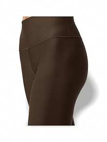 Alo Yoga ALO 7/8 High-Waist Airlift Legging Women High Waist Lightweight Breathable Stretch Close-Fitting Skin-Friendly Soft Seamless Good Elasticity Body Shaping Yoga Gym Training Daily Travel Summer Espresso Brown W51314r-ESPRESSO - brown - View 3