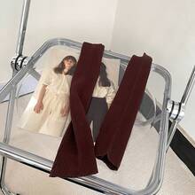 Christmas Women's Winter Gloves Ins Style Knitted Arm Warmers Warm Knitted Wool Half Sleeve Women's Autumn Winter Fingerless Touchscreen Gloves - 黃色 - 查看 11