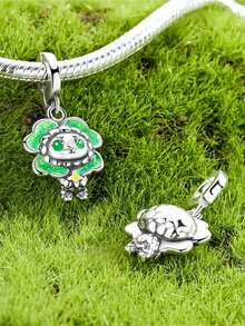 Cute Character Enamel Charm Set - Silver Plated DIY Jewelry Gifts