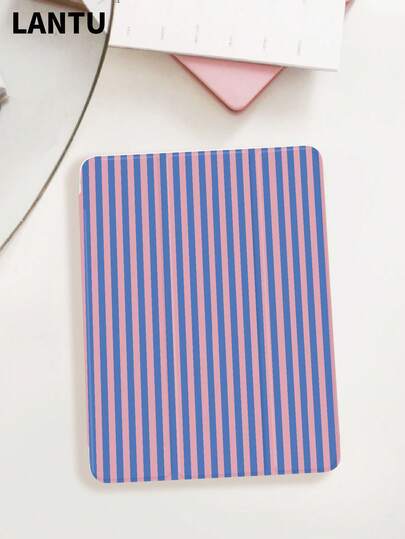 1 Pair Striped, Pink & Purple Printed Flat Protective Case, Compatible With IPad 10.2" / IPad Pro 11" 2020/2021, IPad (A16) 11" 11th Gen 2025, IPad 9th/10th Gen, IPad Air 4th 10.9", Galaxy Tab S6 Lite 10.4", /, Anti-Drop, With Pencil Slot, Sleep/Wake Support, Romantic Gift