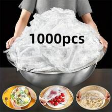 1500pcs Extra Large Plastic Wrap Covers - Stretchable & Reusable Elastic Food Covers For Bowls Elastic Plate Covers For Kitchen Food Saver Bag - Multicolor - View 2