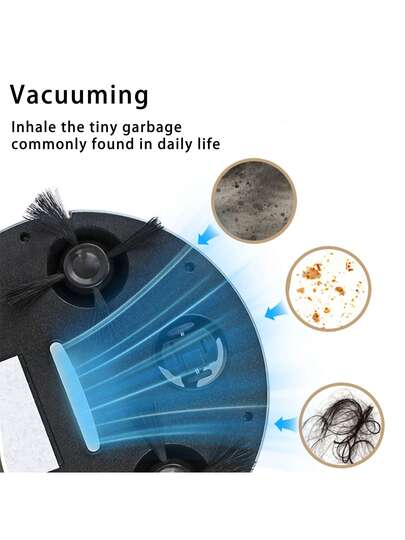 Robot Stofzuiger Cleaner, One Touch Start, Slim Mop, Cleaning Debris, Pet Hair, Hard Floors (Battery Operated) view 5