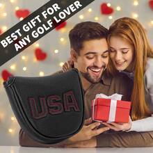 美国高尔夫球杆推杆套高尔夫球杆头套高尔夫配件高尔夫用品限量版 - 黑色 - 查看 8