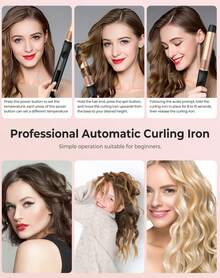 Multifunctional Mini Curling Iron, Travel Portable Hair Curler For All Scenes, Fast & Easy Styling, Perfect Holiday Gift (Black & Gold/Blue & Gold) - 美規A型插(110-127V) - 查看 9