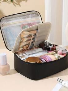 1pc Women's Large Capacity Portable Travel Cosmetic Bag Toiletry Organizer - Multicolor - View 11