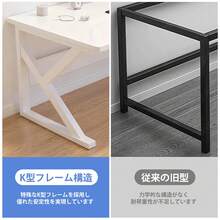 ゲーミングデスク パソコンデスク 長い幅80cm 配線整理ホール付き コンパクトデスク 机 組立簡単 おしゃれなゲーミングデスク パソコンデスク 簡単組み立て 作業・ゲーム・学習に最適 - ホワイト - チェックする 8