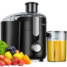 GDOR Centrifugal Juicer, Dual Speeds Centrifugal Extractor Machines With 2.5" Feed Chute,15Oz, For Fruits And Veggies, Anti-Drip, Includes Cleaning Brush, 350W, Black. - US A Type Plug(110-127V) - View 11