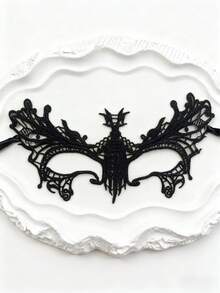 1 件黑色镂空蕾丝性感面具，适合化妆舞会、派对服装、角色扮演、万圣节、情人节 - 彩色 - 查看 9