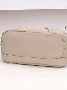 1pc Solid Color Fashionable Minimalist Nylon Zipper Closure Casual Backpack, Handheld & Shoulder Strap, Suitable For Spring, Summer, Autumn, Daily Use, Work, Business, Shopping Pouch - Multicolor - View 6