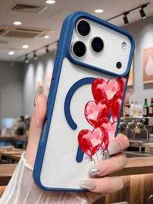 Strapazierfähige, alltagstaugliche Schutzhülle mit rotem Liebesballon-Herz-Aufdruck, romantischer, ästhetischer, schicker Stil, magnetischer Stoßschutz, luxuriöse, skurrile Geschenke, kompatibel mit iPhone 17 pro max/17pro/17/Air/16promax/16pro/16plus/16/15promax/15pro/15plus/15/14promax/14pro/13promax/13pro/13/12promax/12/11promax/11pro/11/XSmax/X