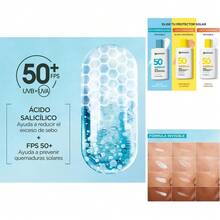 Fluido Solar Facial Antiolosidad con Vitamina y SPF 50 - Textura Invisible y Ligera, 40ml - Fluido - Ver 2
