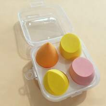 4-teiliges professionelles Make-up Schwamm Set - Foundation mit Box, multifunktionaler Kosmetik Schwamm Puff, Touch-Up & Make-up Blender - kann nass oder trocken verwendet werden - 4 Beutel - einfach zu benutzen ohne Puder - latexfreie Wassertropfen Make-up Eier, günstig, Strumpfstopfer, Make-up, Make-up Tools, günstige Sachen, Geschenke, Geschenke für Frauen, Weihnachtsgeschenke