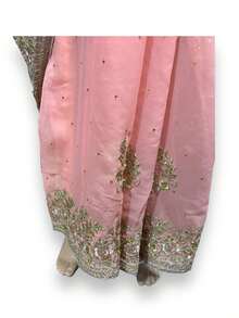 Traditional Designer Saree With Ready Blouse, Elegant  Cultural Wear, 016 - Multicolor - View 8