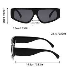 1 Pair Bohemian Style PC (Polycarbonate) Full Frame Square Fashion Glasses, Suitable For Spring, Summer, Autumn And Winter, Suitable For Photography And Gifting, Minimalist And Versatile