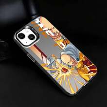 Custodia per telefono Anime One Punch Man Saitama, compatibile con 16, 11, 13, 15 Pro, 12, 14, 16 Pro Max, 13, 12, 15, 14 Plus, in PC rigido, cover protettiva, compatibile con 17, 17 Pro, 17 Pro Max