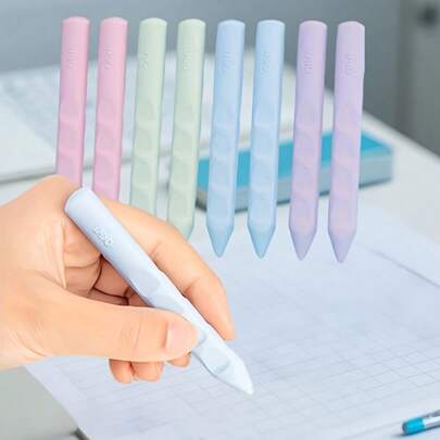 2pcs Erasers, Large And Artist Grade, ABS Material, Pink/Blue, Suitable For Home, Office And College Use, School Essentials | Oval Erasers | Premium Stationery (Regular OPP Bag Packaging)