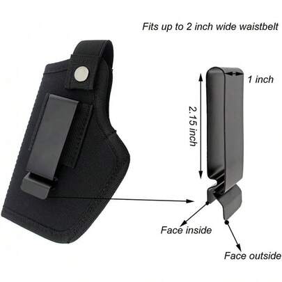 1 pièce Holster de port dissimulé IWB/OWB - Holster de pistolet ambidextre pour hommes et femmes (convient à) - Équipement tactique de port quotidien pour le champ de tir et l'auto-défense - Accessoire essentiel pour le port dissimulé à l'automne, cadeau tactique pour les fêtes, équipement d'arme à feu, indispensable pour le champ de tir, mise à niveau EDC urbaine