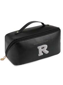 1pc Waterproof PU Leather Makeup Bag, Transparent Toiletry Bag, Large Capacity Travel & Swimming Bag, Dry & Wet Separation Cosmetic Organizer Bag, Portable Waterproof Toiletry Bag, Travel & Swimming Bag, Bathing & Fitness Organizer Bag, Transparent Waterproof Beach Bag, Oval Cylindrical Beach Tote, Transparent Beach Bag, Shoulder Bag, Swimming Bag, Bathing Organizer Bag - Multicolor - View 24