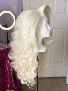 Platinum Blonde 200 Density Water Wave Wig Human Hair 13x4 HD Transparent Body Wave Lace Front Wigs Human Hair  Pre Plucked With Baby Hair Brazilian Remy White Colored Lace Closure Wigs For Women Natural Looking - 60 - 查看 3