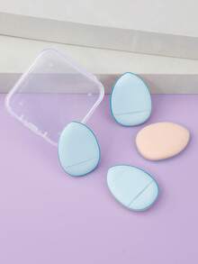 4个迷你指套粉扑粉底液小气垫散粉海绵面部遮瑕BB霜化妆工具 - 彩色 - 查看 9