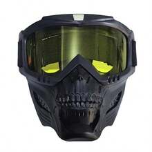Máscara facial completa para motocicleta, gafas de motocross para bicicleta de tierra, ATV, todoterreno, gafas de carreras para hombres y mujeres - A - Ver 17