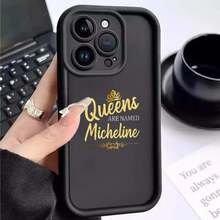 MICHELINE Queen Birthday Gift Phone Case For IPhone X XR XS 11 12 13 14 15 16 Pro Max Fashion Phone Cover - 黑色 - 查看 1