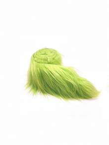 Tira de tela de piel de felpa artificial - Pelo rizado recortado previamente para barbas de gnomos, disfraces de cosplay y decoraciones, para decorar el dobladillo de faldas, material de ribete de piel artificial