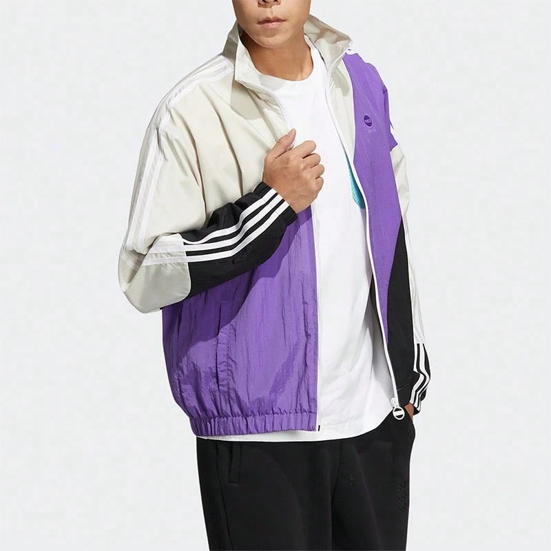 Adidas NEO Men's Casual Sports Jacket With Stand Collar - Multicolor - View 1