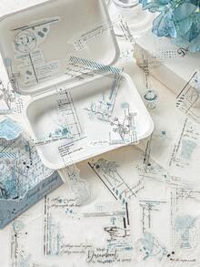 CANDY POETRY 30 件/包复古装饰贴纸，适用于剪贴簿、创意美学贴纸贴花、DIY 工艺材料、节日礼物、个性化剪贴簿学校用品 - 查看 1