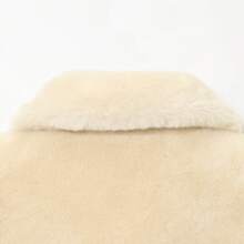 2025秋冬时尚新款柔软白色仿毛领收腰修身保暖毛绒大衣女款 - 淡黃色 - 查看 9