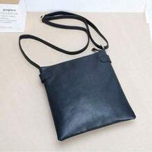 حقيبة كروس بودي نسائية بتصميم عتيق من جلد البولي يوريثان الناعم، حقيبة كتف كاجوال للسيدات وحقائب اليد