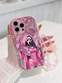 1pc Funda Protectora de Teléfono Negra Creativa con Diseño de Fantasma de Dólar 2D, Compatible con iPhone 16e 16 Pro Maxe 15ne 14, XR/7/8, Artística, a Prueba de Golpes, Compatible con iPhone 15 Pro Max, 13, 14, 11, Funda Suave, P12 - Estilo 1 (1 pieza) - Ver 4