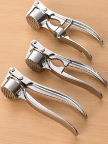 1pc Wholesale Large Size Garlic Press Garlic Paste Press Garlic Clamp Multi-Function Zinc Alloy Stainless Steel Manual Pull Garlic Presskitchen Accessoriescuisineustensiles De Cuisine