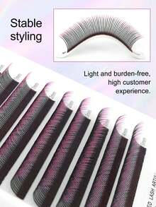 CoMango 12 Rows Mixed 8-15mm Ombre 5D Floral False Eyelashes, 0.07mm Fan-Shaped Premade Fluffy Natural Eyelash Extensions, Wholesale - trái cam - Xem 2