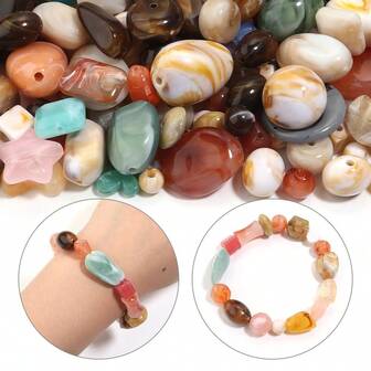 High Quality Acrylic Halo Dyed Cloud Straight Hole Beads, Bead Beads, Scattered Beads, DIY Handmade Earrings, Bracelets, Necklaces, Accessories